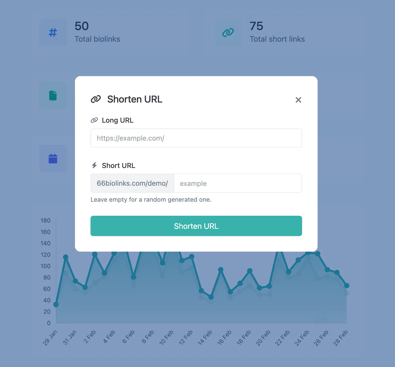 عکس صفحه ویرایش URL کوتاه برنامه